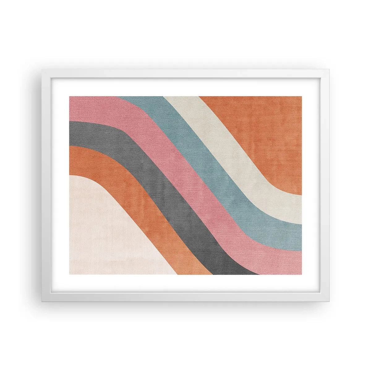 Poster in cornice bianca - Composizione diagonale: movimento - 50x40 cm