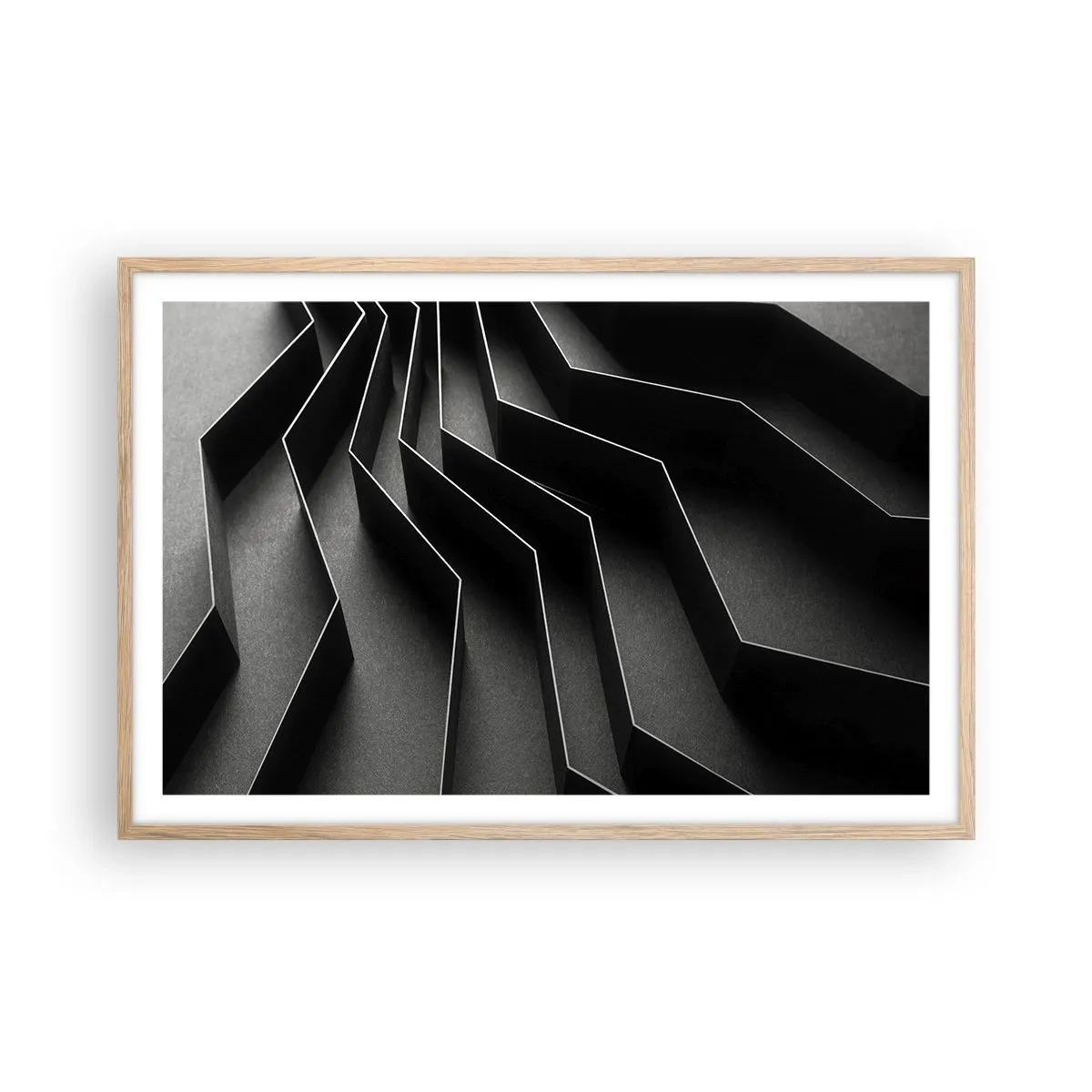 Poster in cornice rovere chiaro - Ordine tridimensionale - 91x61 cm