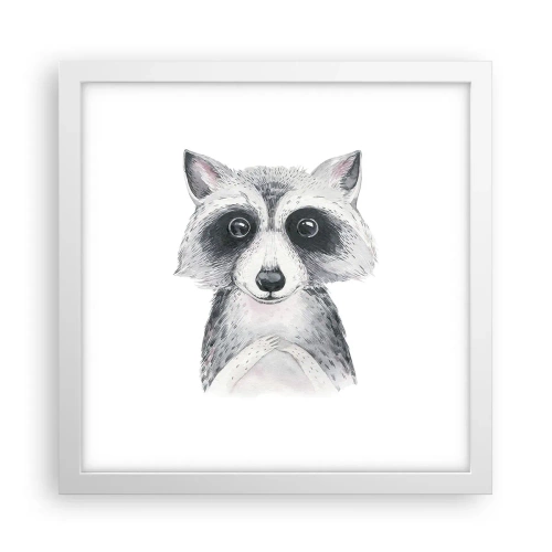 Poster in cornice bianca - Un attimo di commozione - 30x30 cm