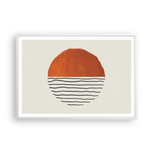 Poster in cornice bianca - Atmosfera giapponese - 100x70 cm