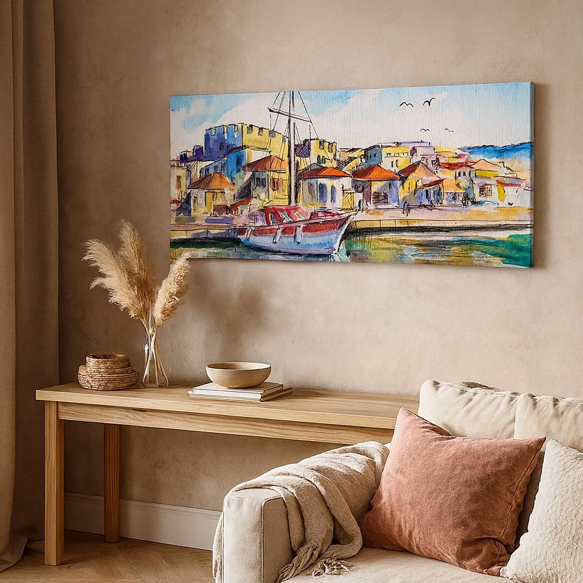 Quadro su tela - Stampe su Tela - Un colorato pomeriggio - 100x40 cm