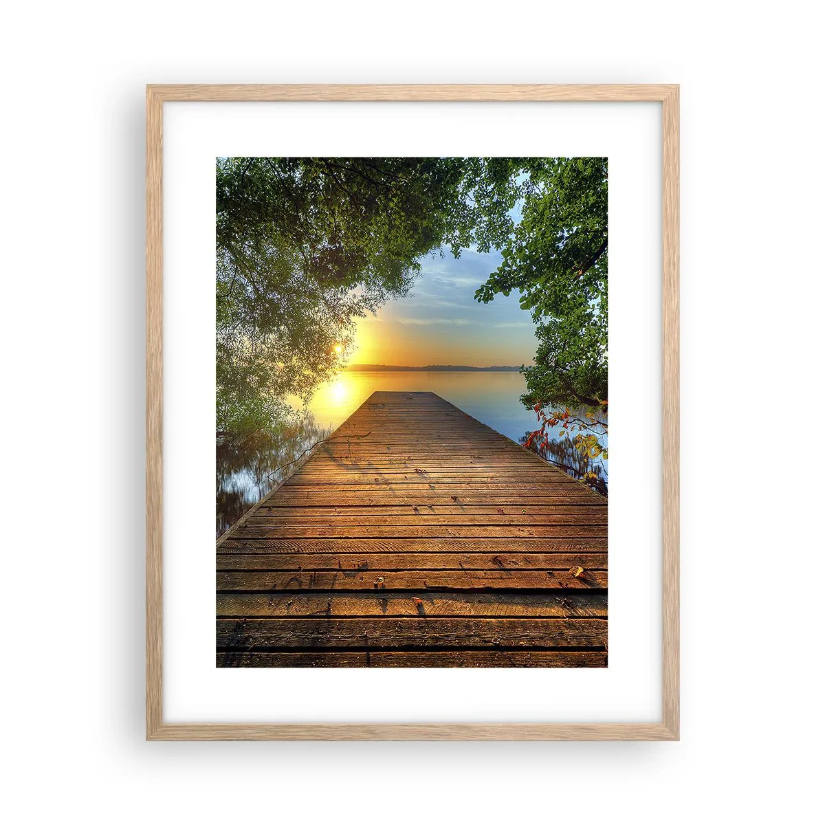 Poster in cornice rovere chiaro - Non avere fretta, siediti - 40x50 cm