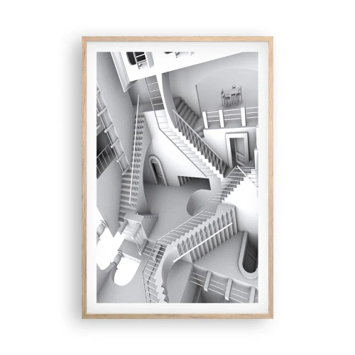 Poster in cornice rovere chiaro - Il paradosso dello spazio - 61x91 cm