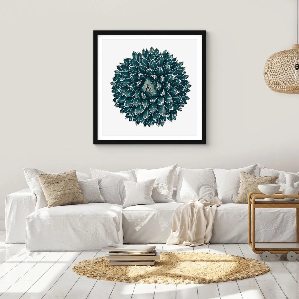 Poster in cornice nera - La stella del deserto - 40x40 cm