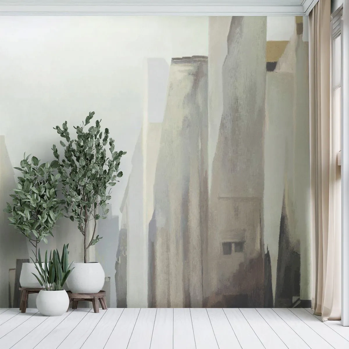 Fotomurali Premium Canvas - Sogno sulla città - Minimalista, Luminoso, Città - 250x175 cm