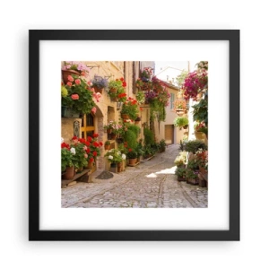 Poster in cornice nera - Un'esplosione di fiori - 30x30 cm