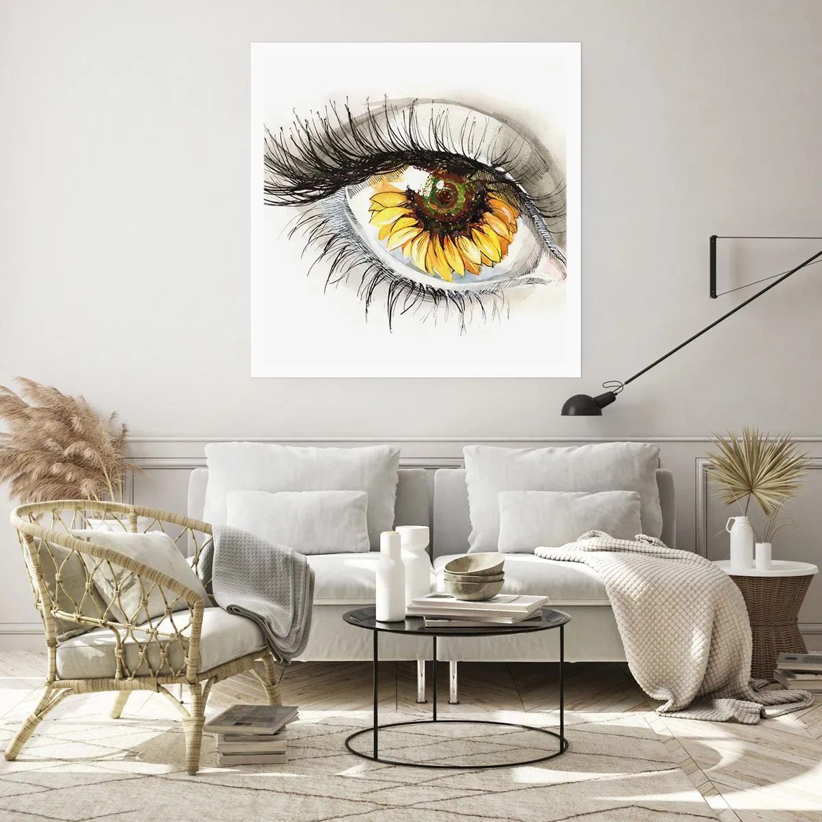 Poster - Uno sguardo caldo come l'estate - 40x40 cm