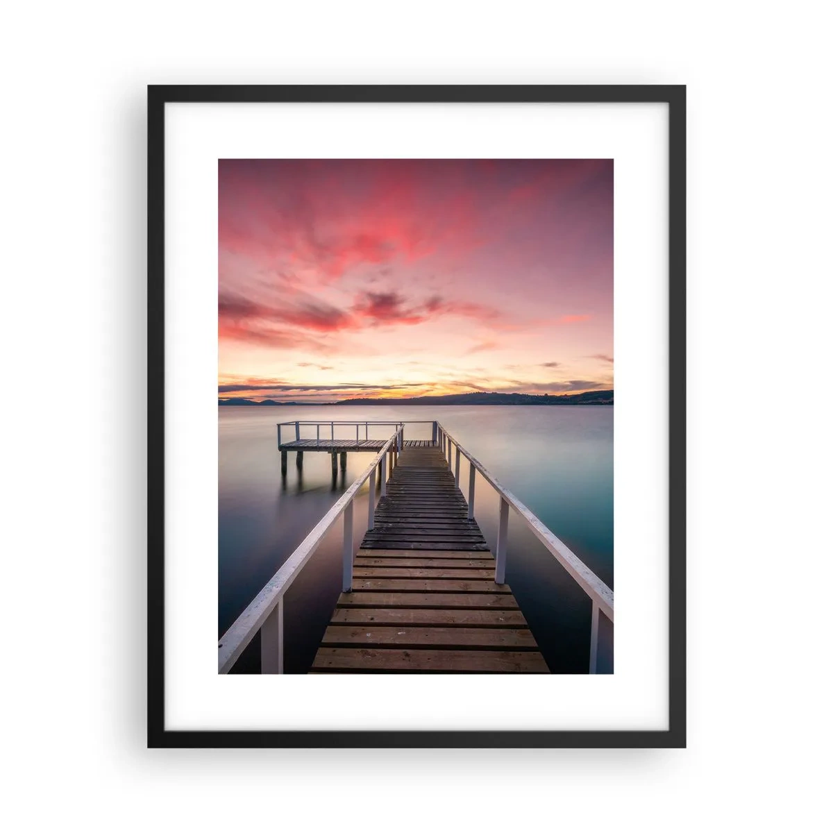 Poster in cornice nera - La fiamma mite della sera - 40x50 cm