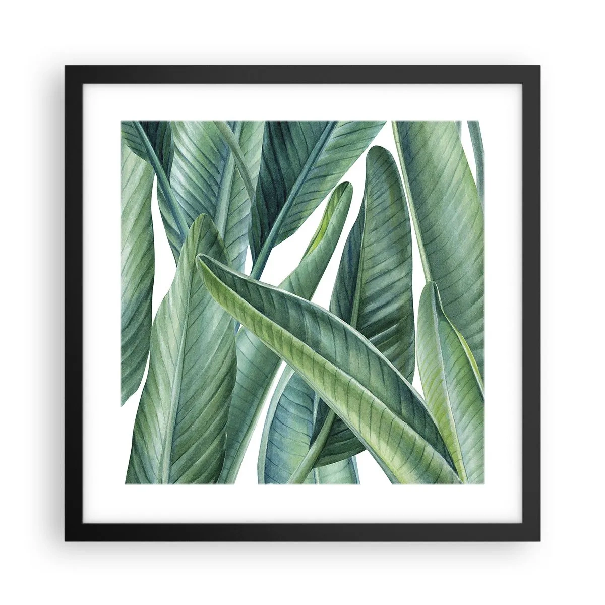 Poster in cornice nera - Il verde in sé - 40x40 cm