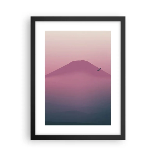 Poster in cornice nera - Viandanti sopra le nuvole - 30x40 cm