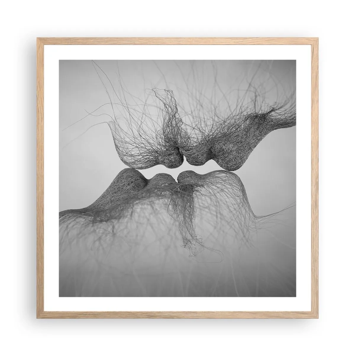 Poster in cornice rovere chiaro - Il bacio del vento - 60x60 cm