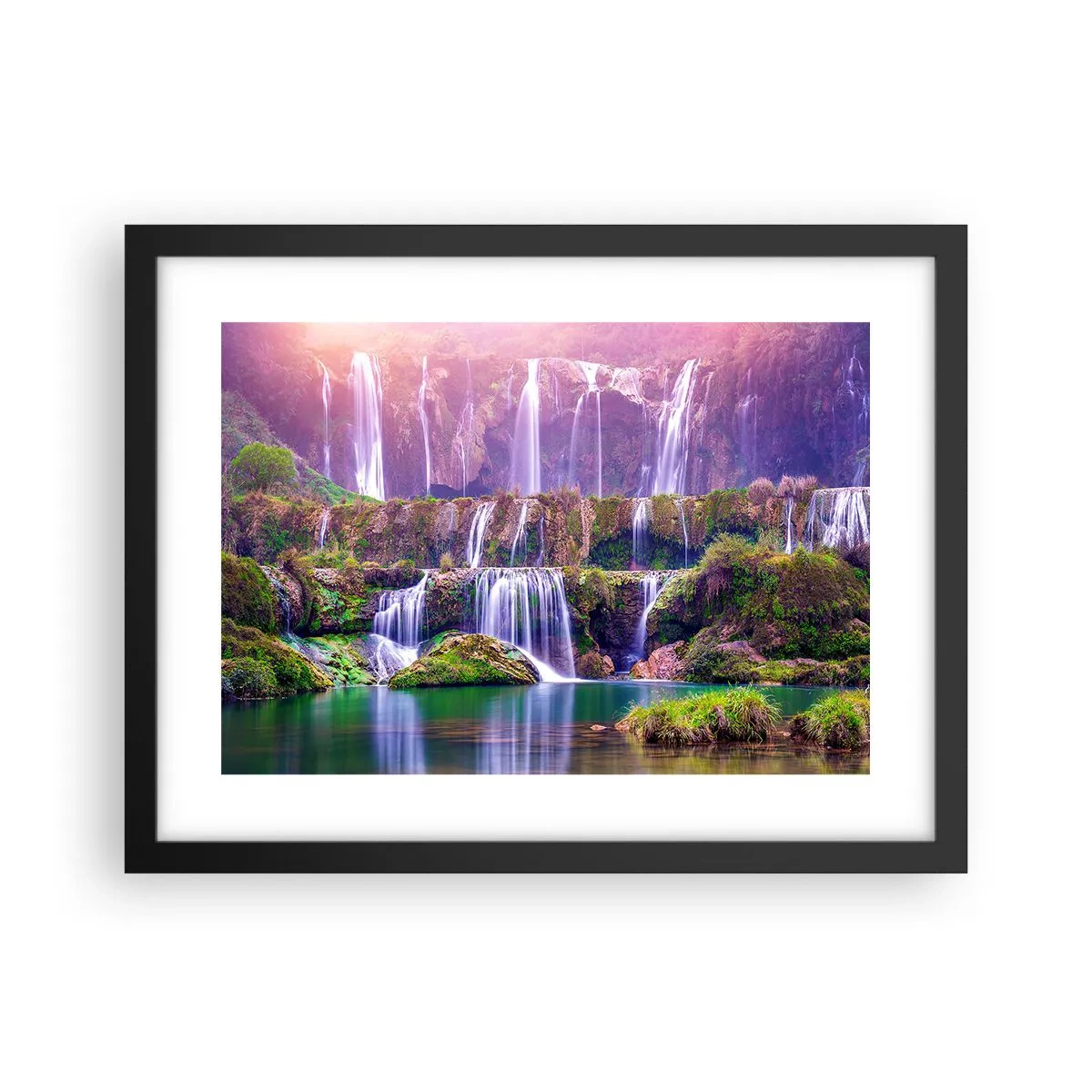 Poster in cornice nera - La scala verso il cielo - 40x30 cm