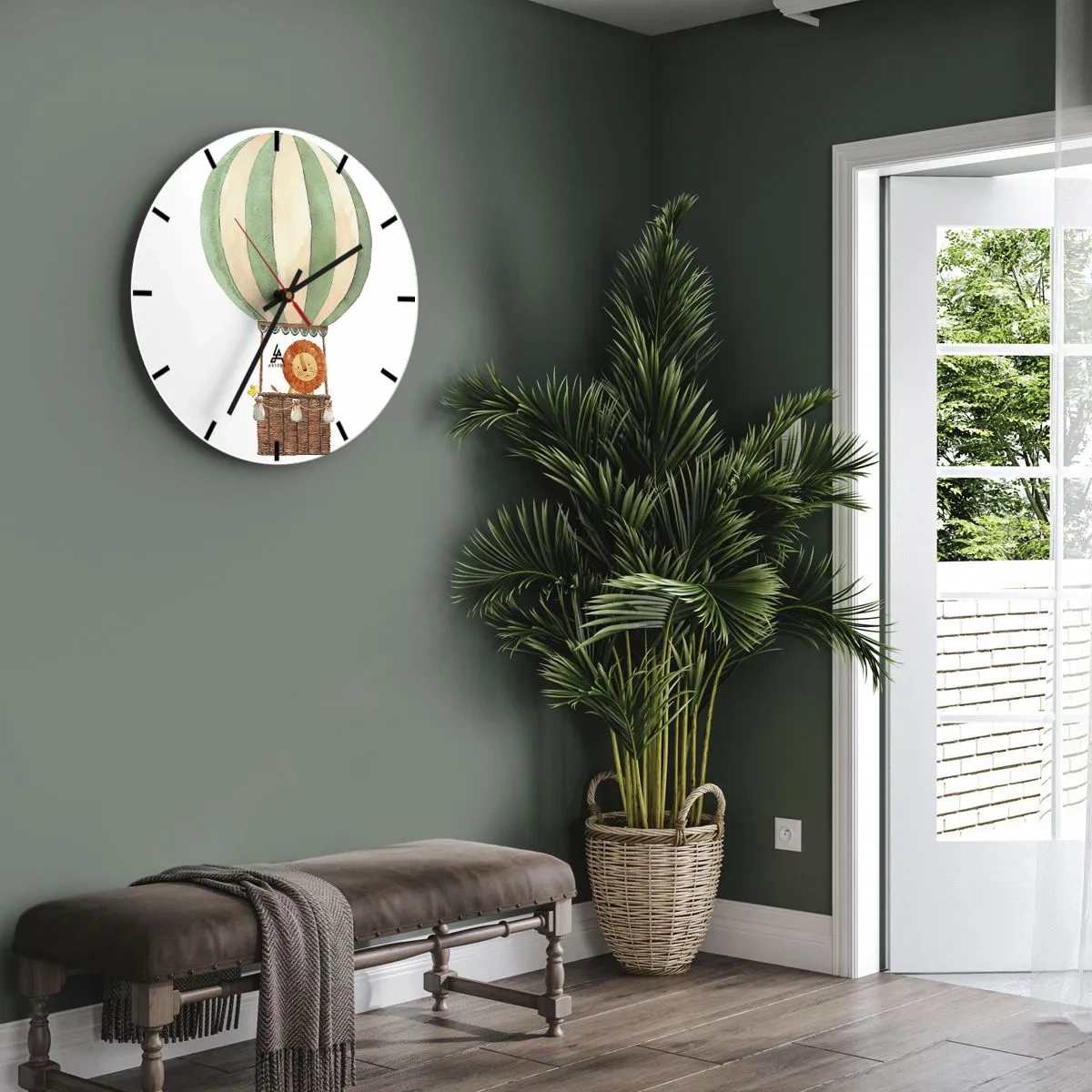 Orologio da parete - Orologio in Vetro - I viaggi del leone - 30x30 cm