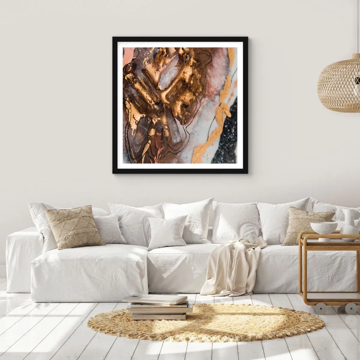Poster in cornice nera - L'elemento della terra - 30x30 cm