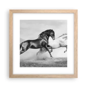 Poster in cornice rovere chiaro - Angeli e demoni - 30x30 cm