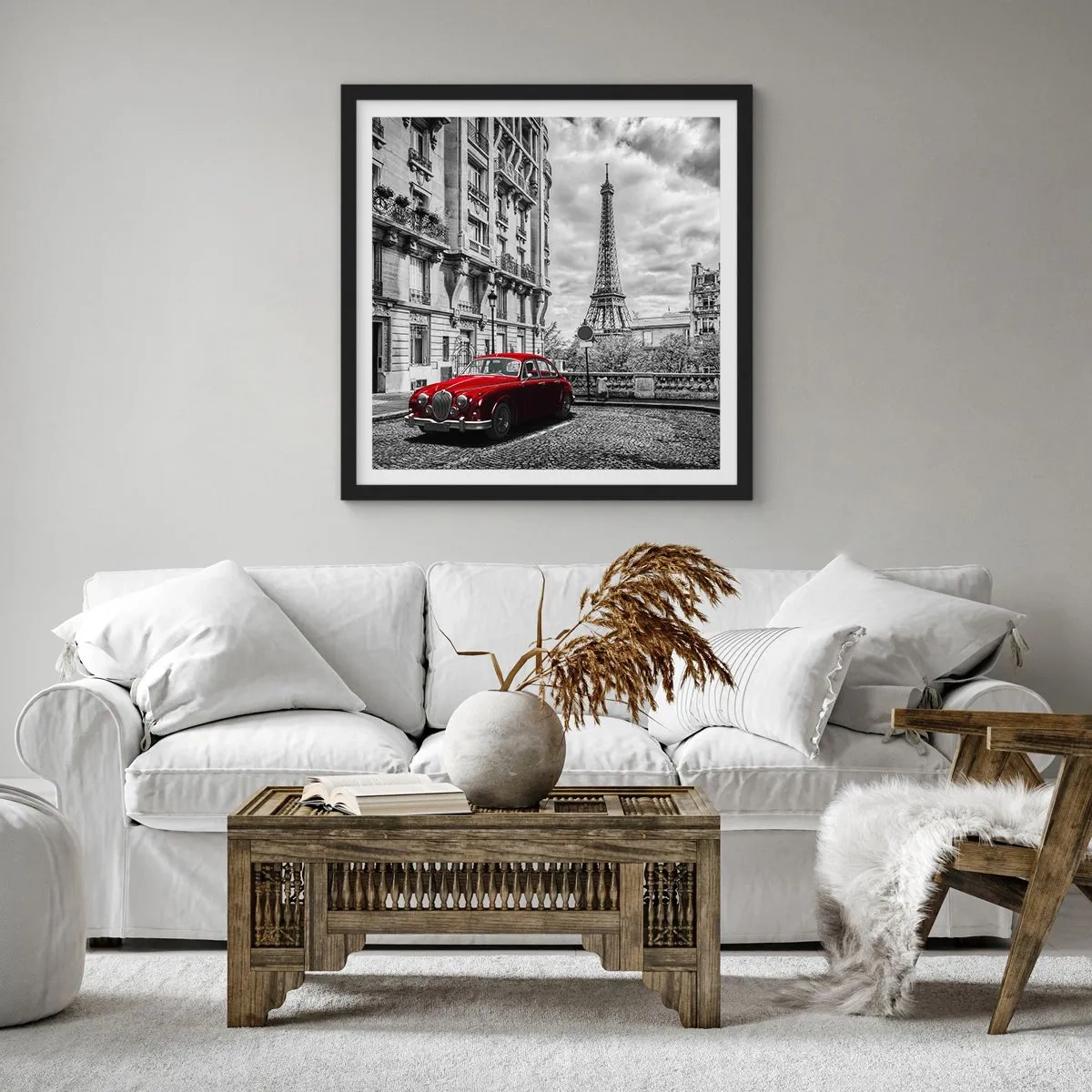 Poster in cornice nera - Predatore in città - 30x30 cm