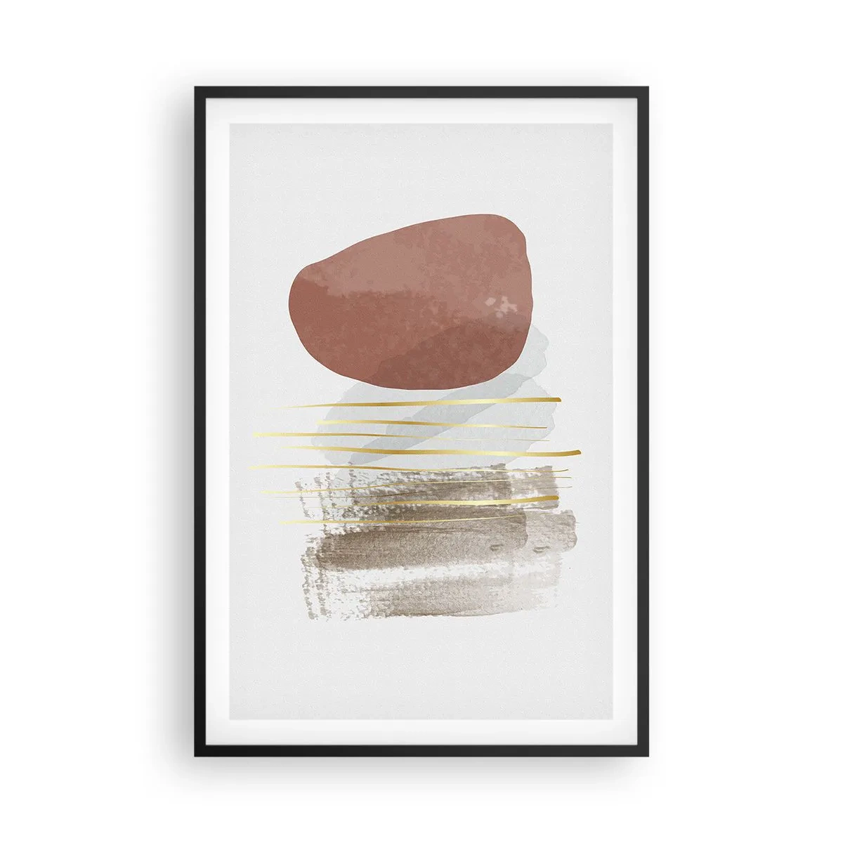 Poster in cornice nera - Colonnato astratto - 61x91 cm
