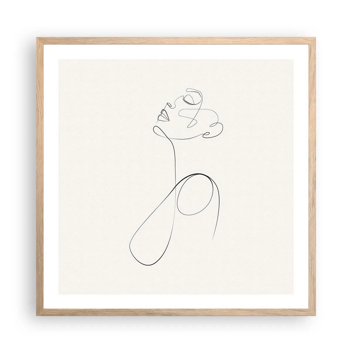 Poster in cornice rovere chiaro - Avvolta nei sogni - 60x60 cm