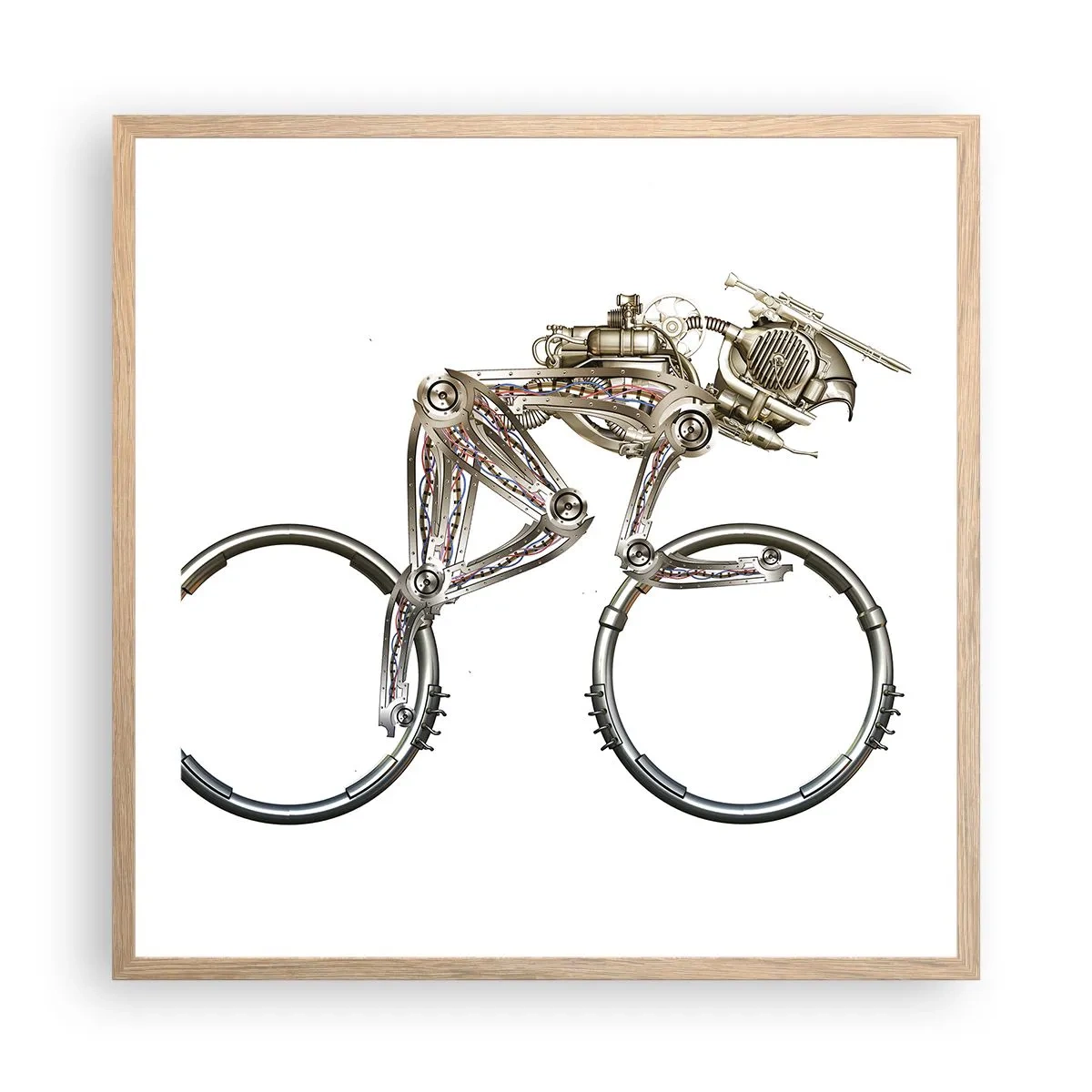 Poster in cornice rovere chiaro - Macchina perfetta - 60x60 cm