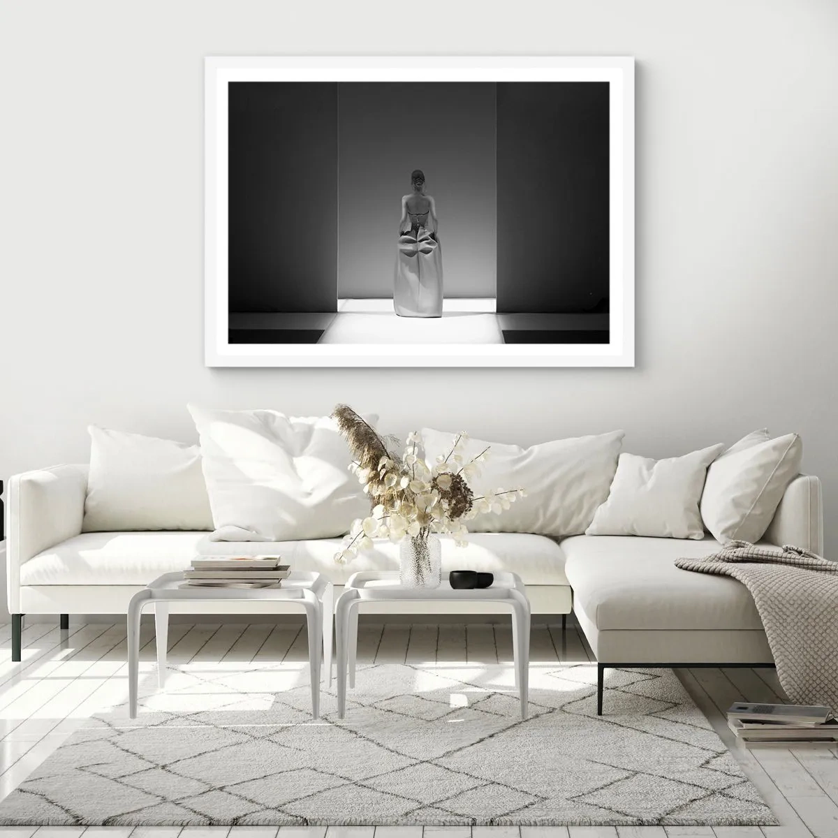 Poster in cornice bianca - Semplicità raffinata - 70x50 cm