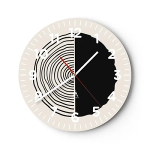 Orologio da parete - Orologio in Vetro - A metà - 30x30 cm