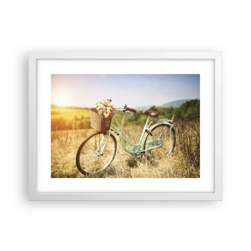 Poster in cornice bianca - Resto qui un attimo - 40x30 cm