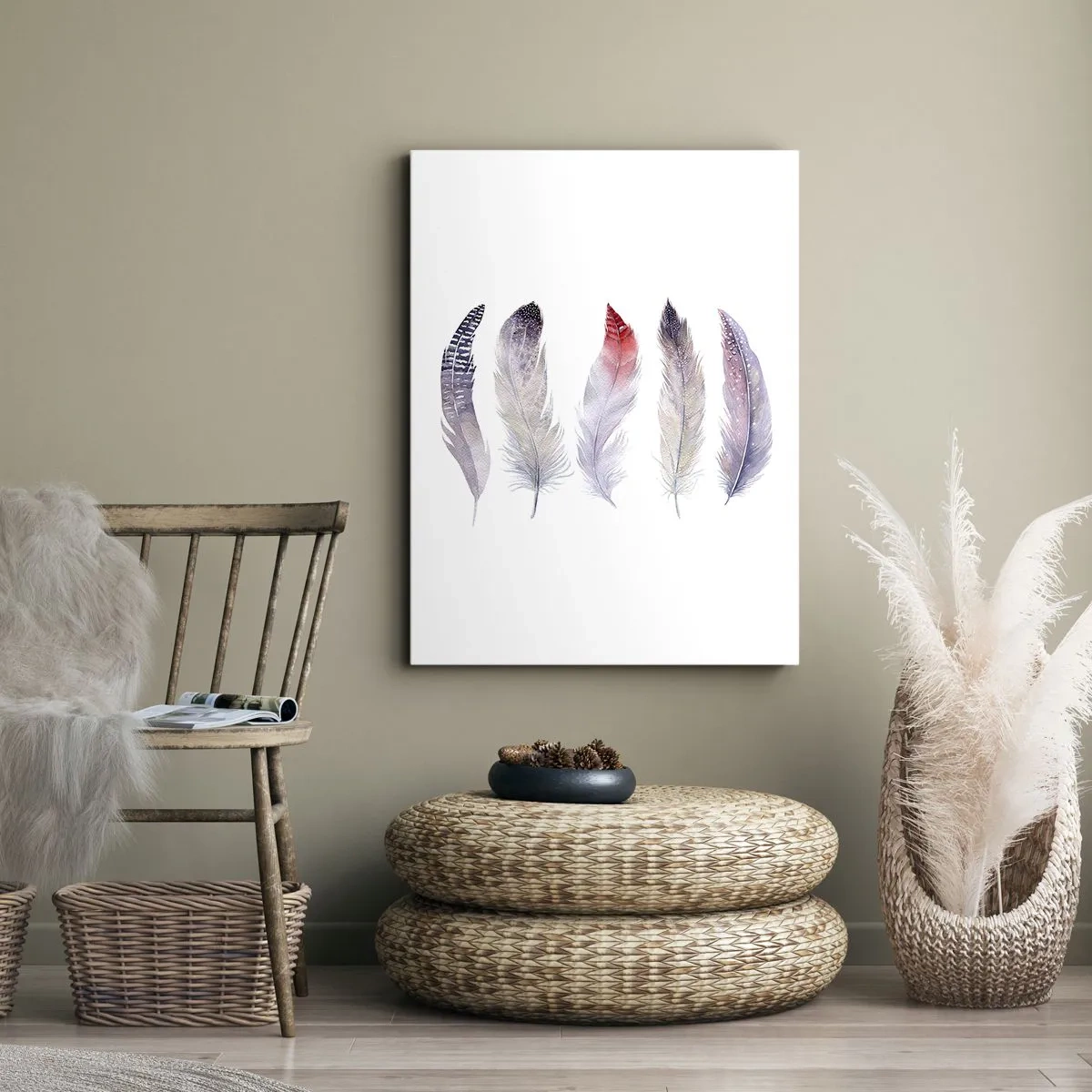 Quadro su tela - Stampe su Tela - Delicate come una nebbia multicolore - 45x80 cm