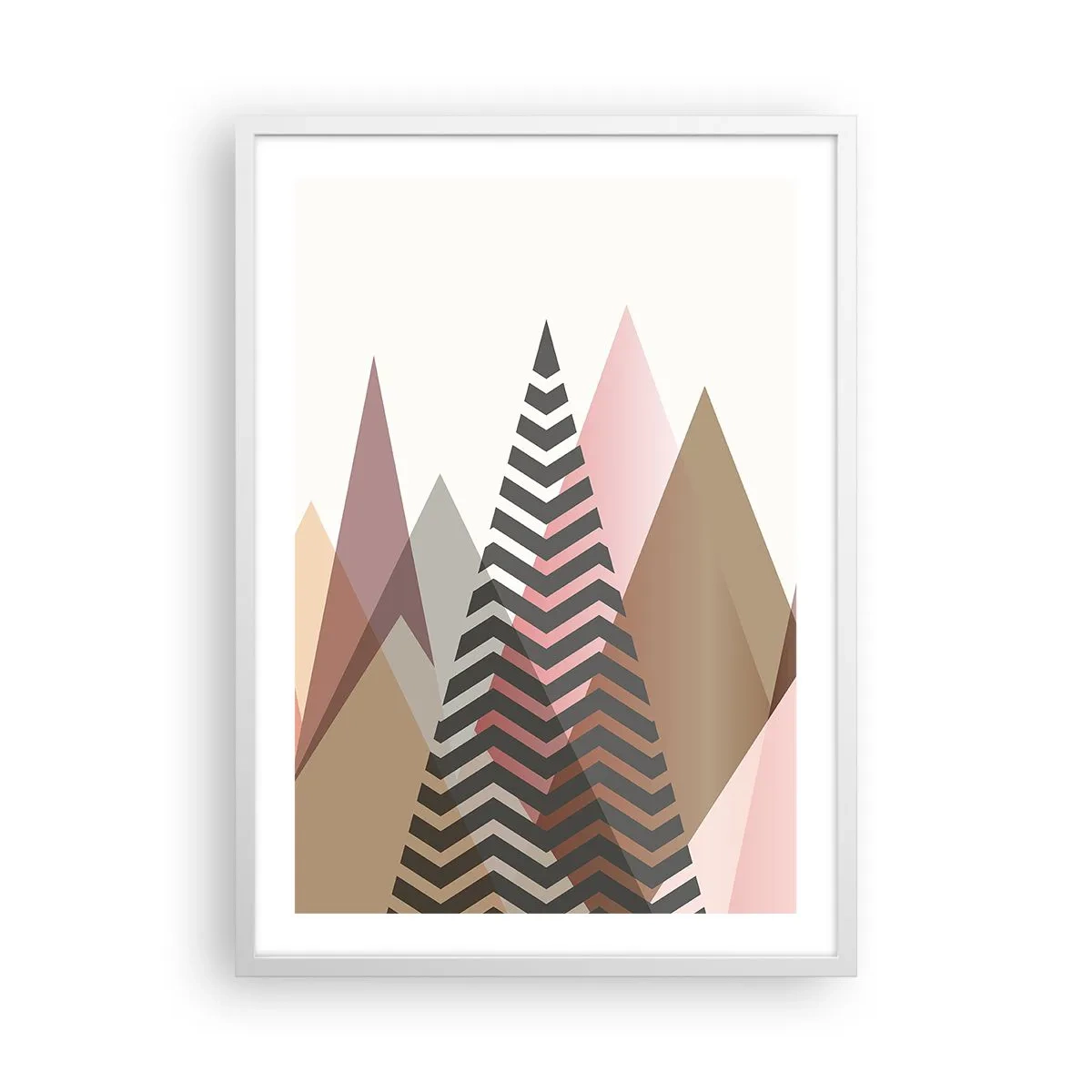Poster in cornice bianca - Vista piramidale - 50x70 cm