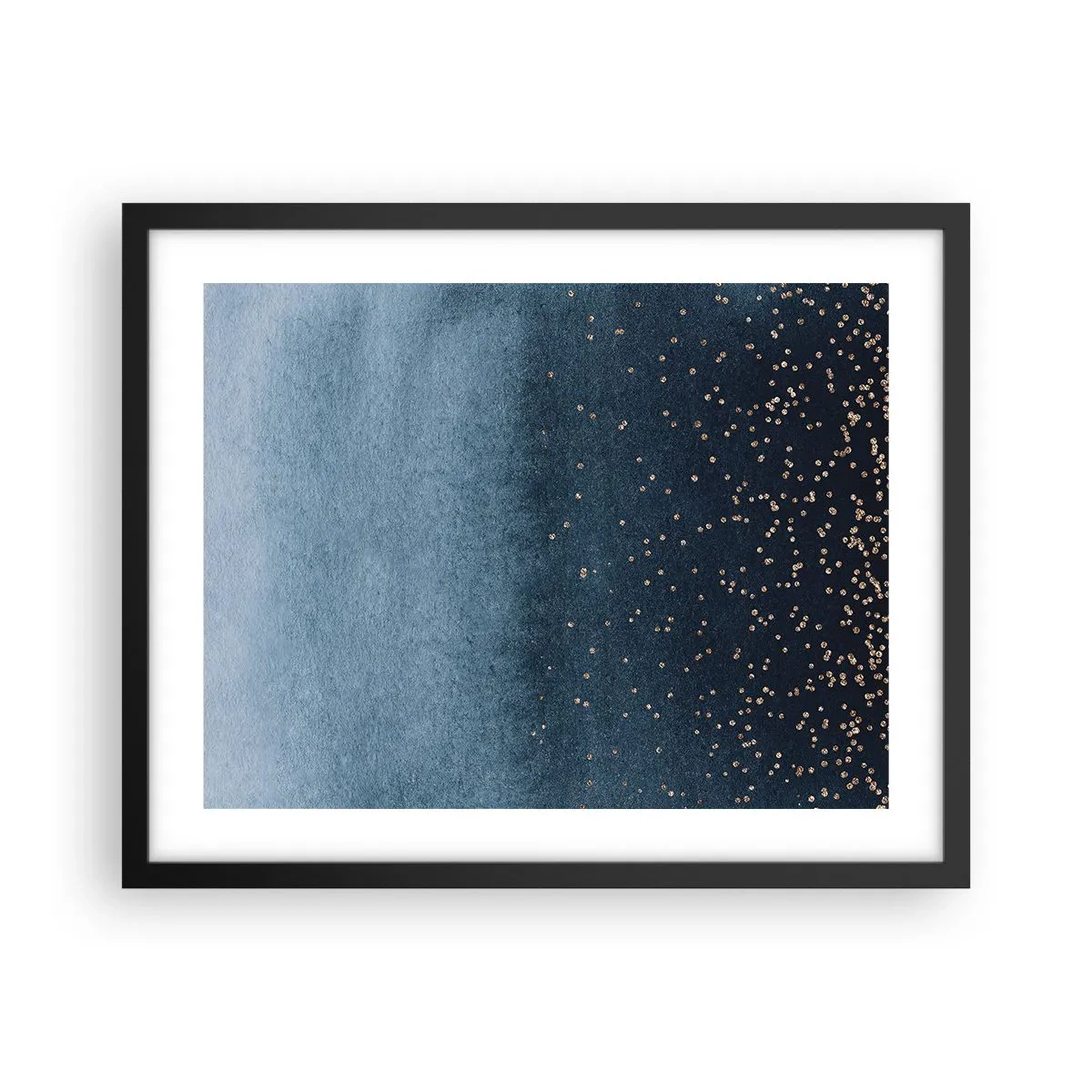 Poster in cornice nera - Composizione: fasi blu - 50x40 cm