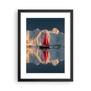 Poster in cornice nera - Ai confini del mondo - 30x40 cm