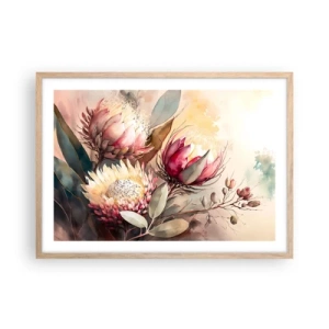 Poster in cornice rovere chiaro - Di profilo e di fronte - 70x50 cm