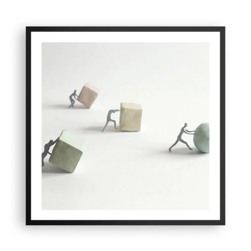 Poster in cornice nera - È la vita - 60x60 cm