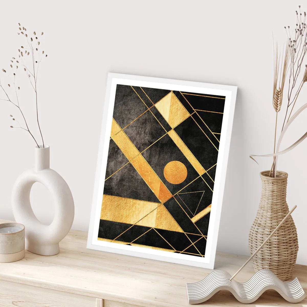 Poster in cornice bianca - Sole del deserto - 50x70 cm