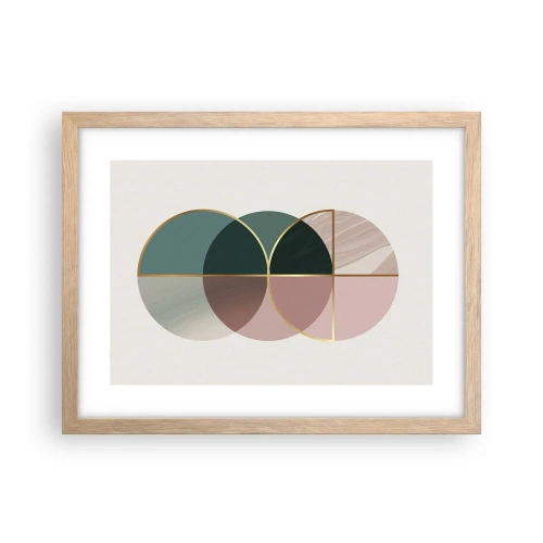 Poster in cornice rovere chiaro - Un cerchio dietro l'altro... - 40x30 cm