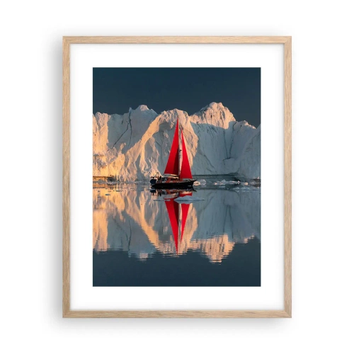 Poster in cornice rovere chiaro - Ai confini del mondo - 40x50 cm