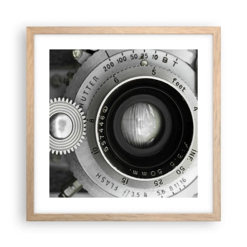 Poster in cornice rovere chiaro - Racconto su Hollywood - 40x40 cm