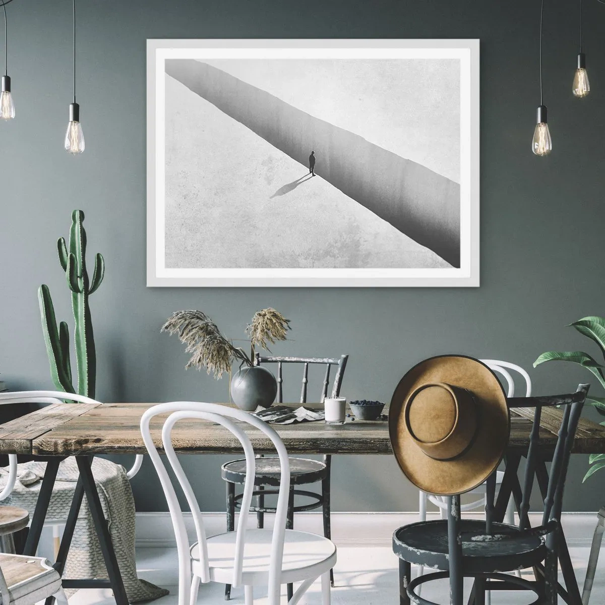 Poster in cornice bianca - Un obiettivo chiaro - 100x70 cm