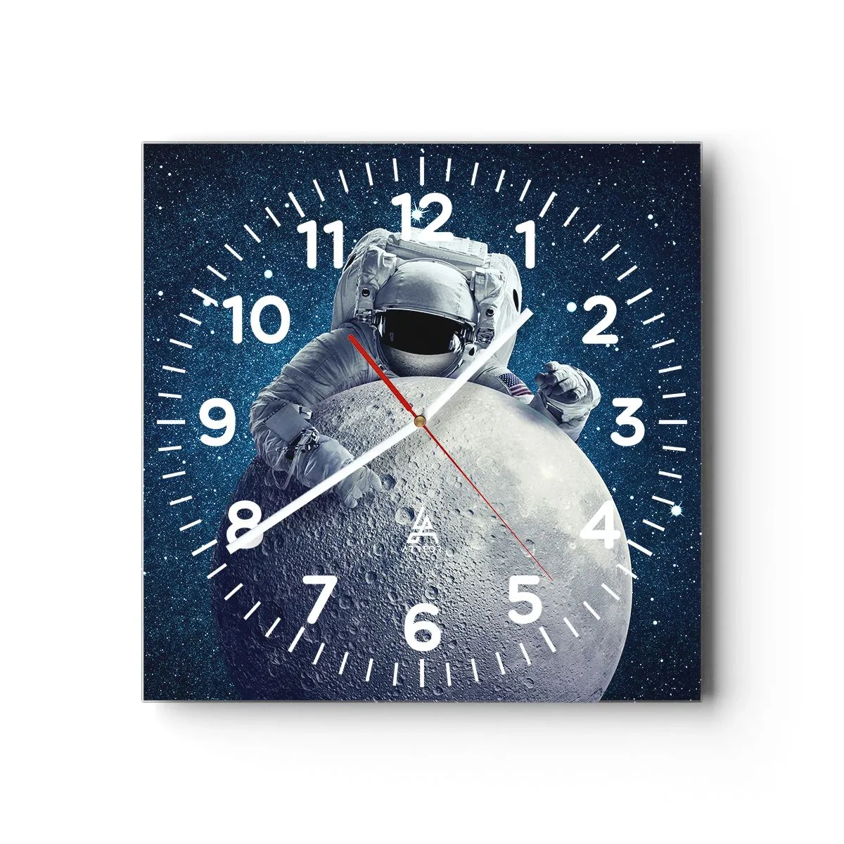 Orologio da parete - Orologio in Vetro - Burlone spaziale - 30x30 cm