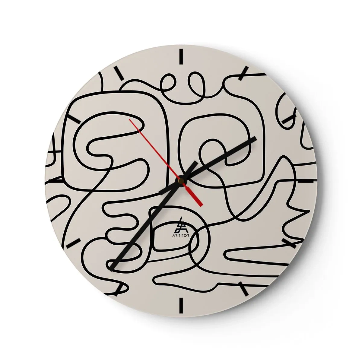 Orologio da parete - Orologio in Vetro - Segui il percorso - 40x40 cm