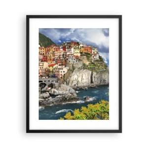 Poster in cornice nera - Aggrappate alla roccia - 40x50 cm