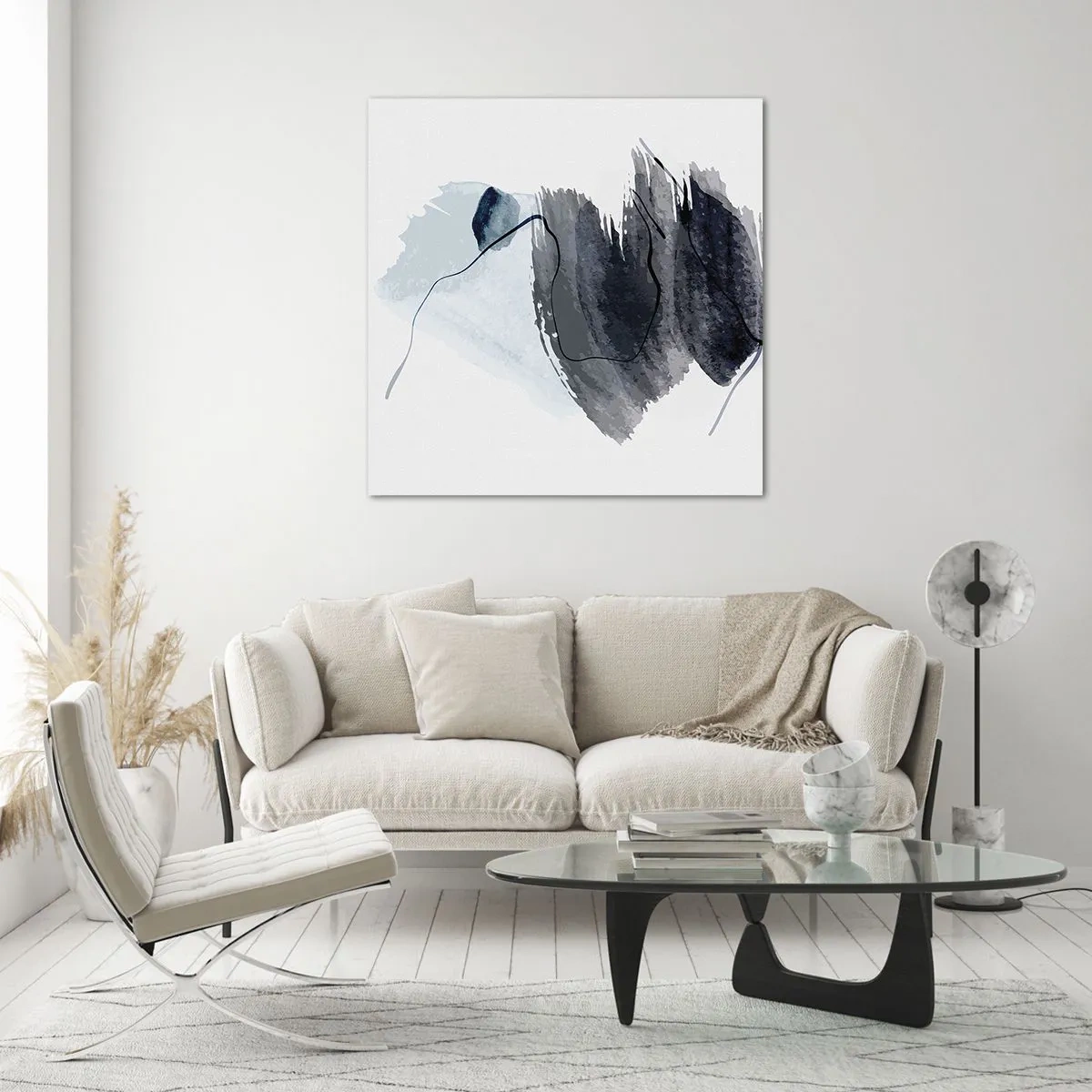 Quadro su vetro - Intensità e movimento - 60x60 cm