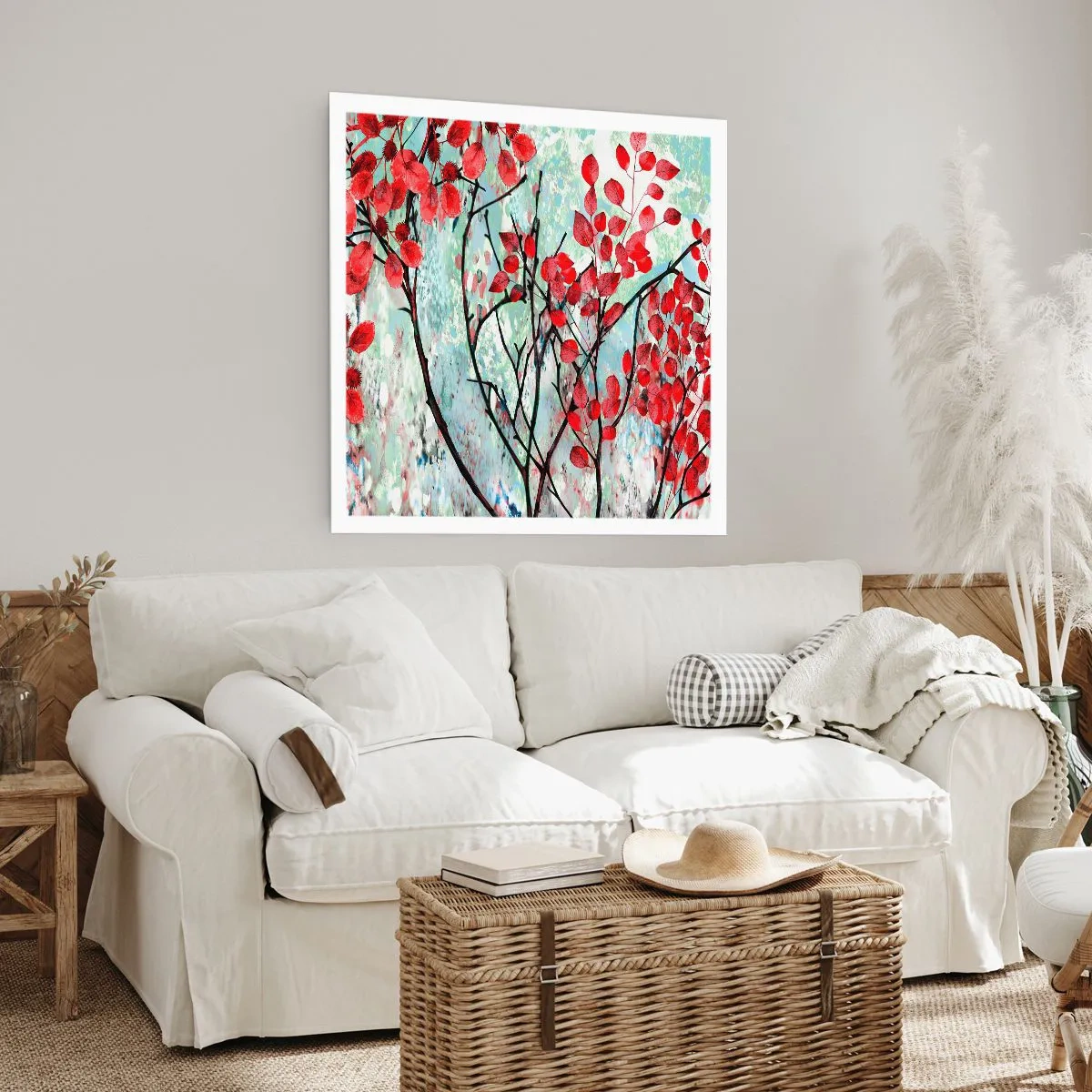 Poster - Albero in scarlatto - 40x40 cm