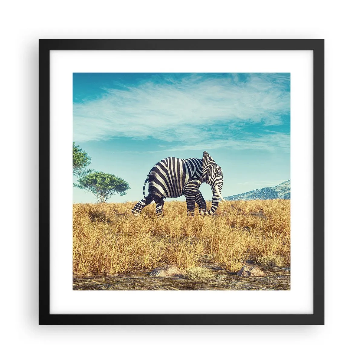 Poster in cornice nera - Il grigio non è più di moda - 40x40 cm