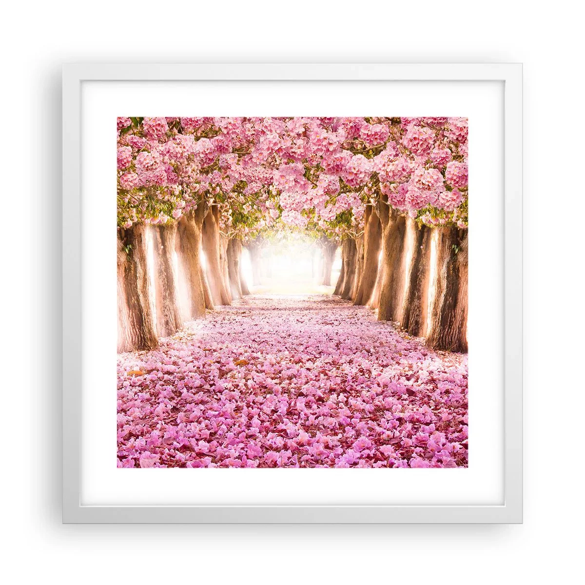 Poster in cornice bianca - La strada verso il paradiso - 40x40 cm