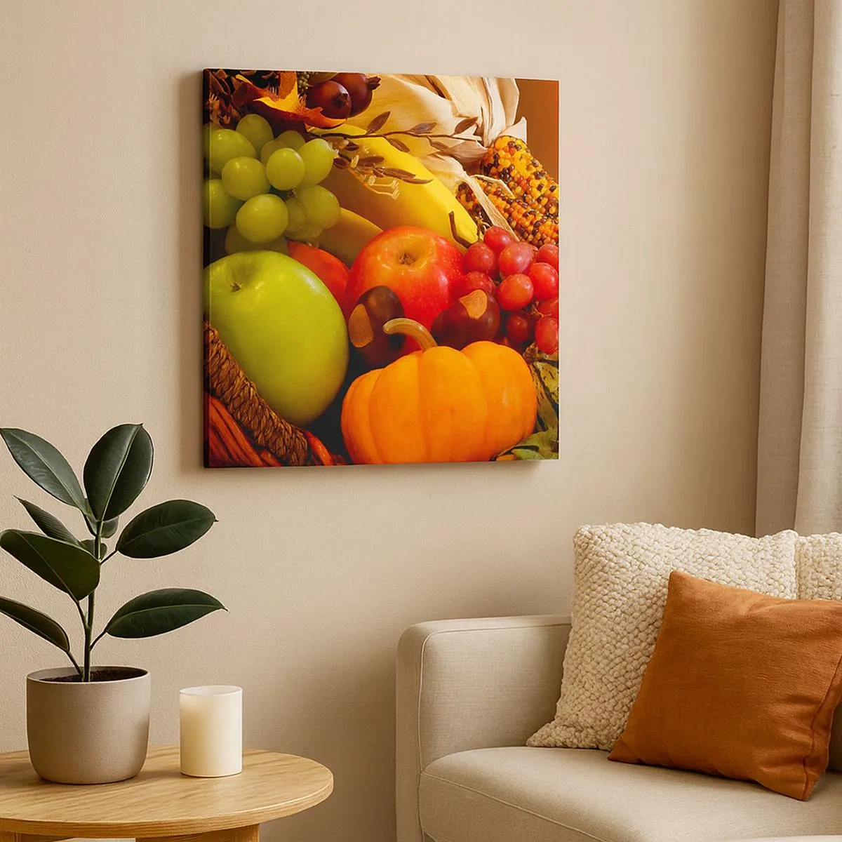 Quadro su tela - Stampe su Tela - Cesta dell'abbondanza - 30x30 cm