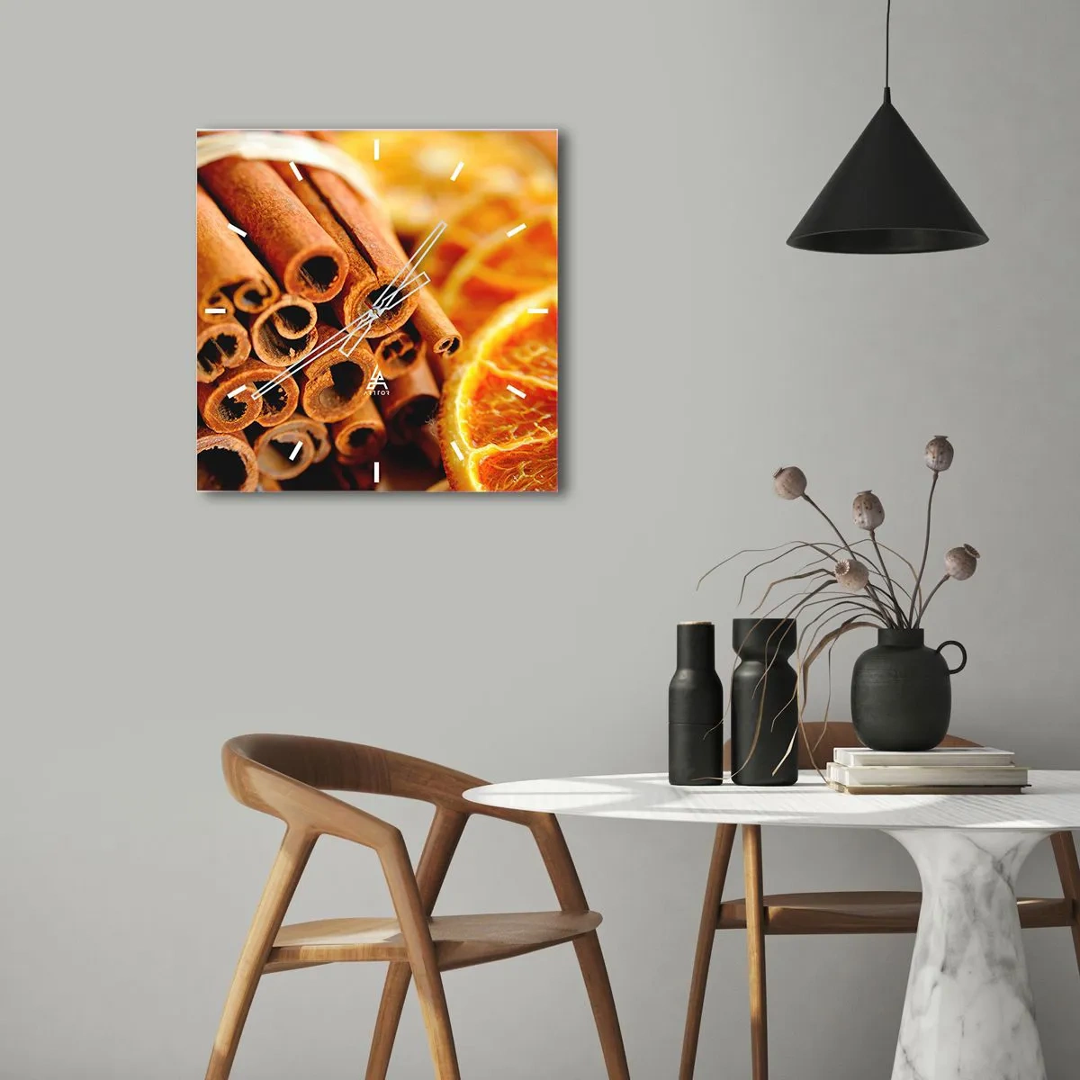 Orologio da parete - Orologio in Vetro - Senti il loro profumo? - 30x30 cm