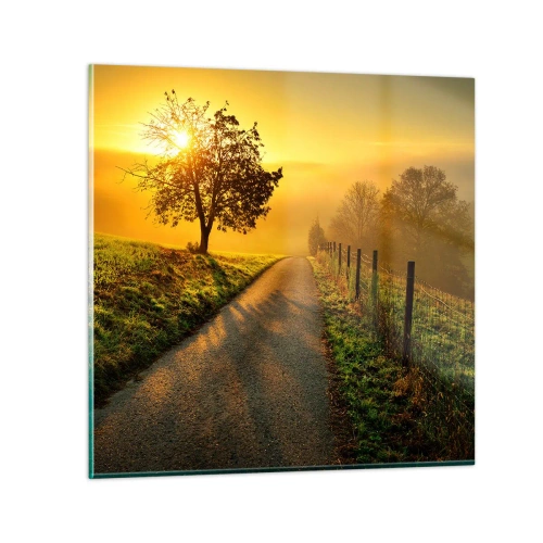 Quadro su vetro - Pomeriggio di miele - 70x70 cm