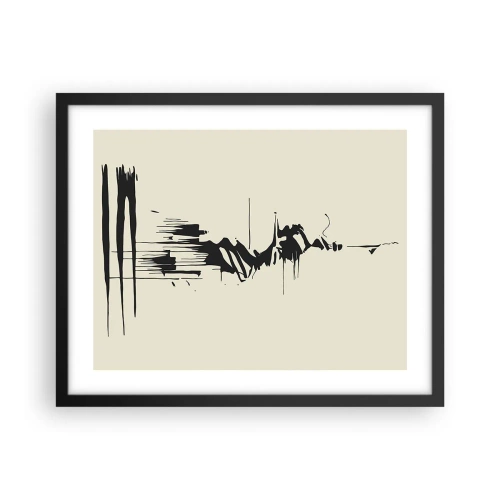 Poster in cornice nera - Astrazione frettolosa - 50x40 cm