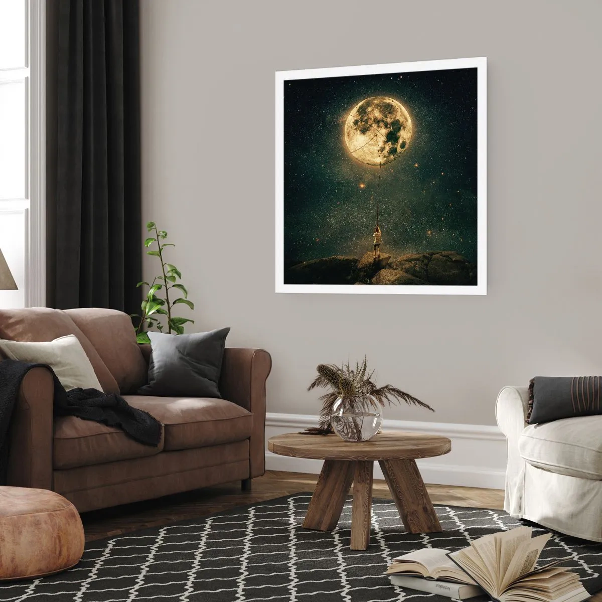 Poster - Chi ha rubato la luna - 40x40 cm