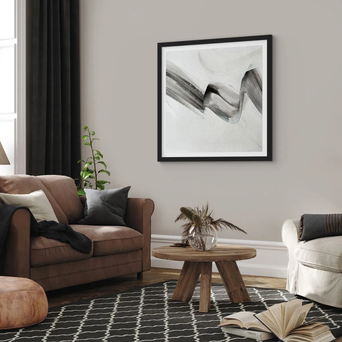 Poster in cornice nera - Casualmente per divertimento - 30x30 cm